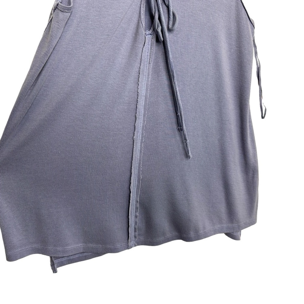 Free People We The Free Ribbed Twisted Strap Tank Tie Top Size Small Purple NWT - Picture 4 of 9